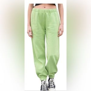 Brandy Melville Green Rosa Sweatpants NWOT